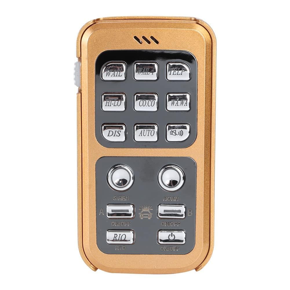 Alarme D'avertissement de Voiture, Yctze 12v Alarme D'avertissement de Voiture 18 Tons Haut-parleur de Sirène sans Fil Klaxon de Sécurité Mains Libres avec 2 Lumières LED