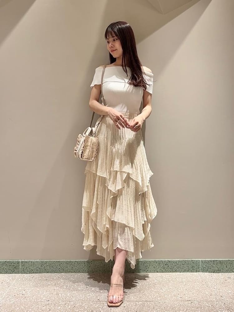 SNIDEL スクエアヘムティアードスカート　LBEG SNIDEL スクエアヘムティアードスカート LBEG スナイデル SNIDEL