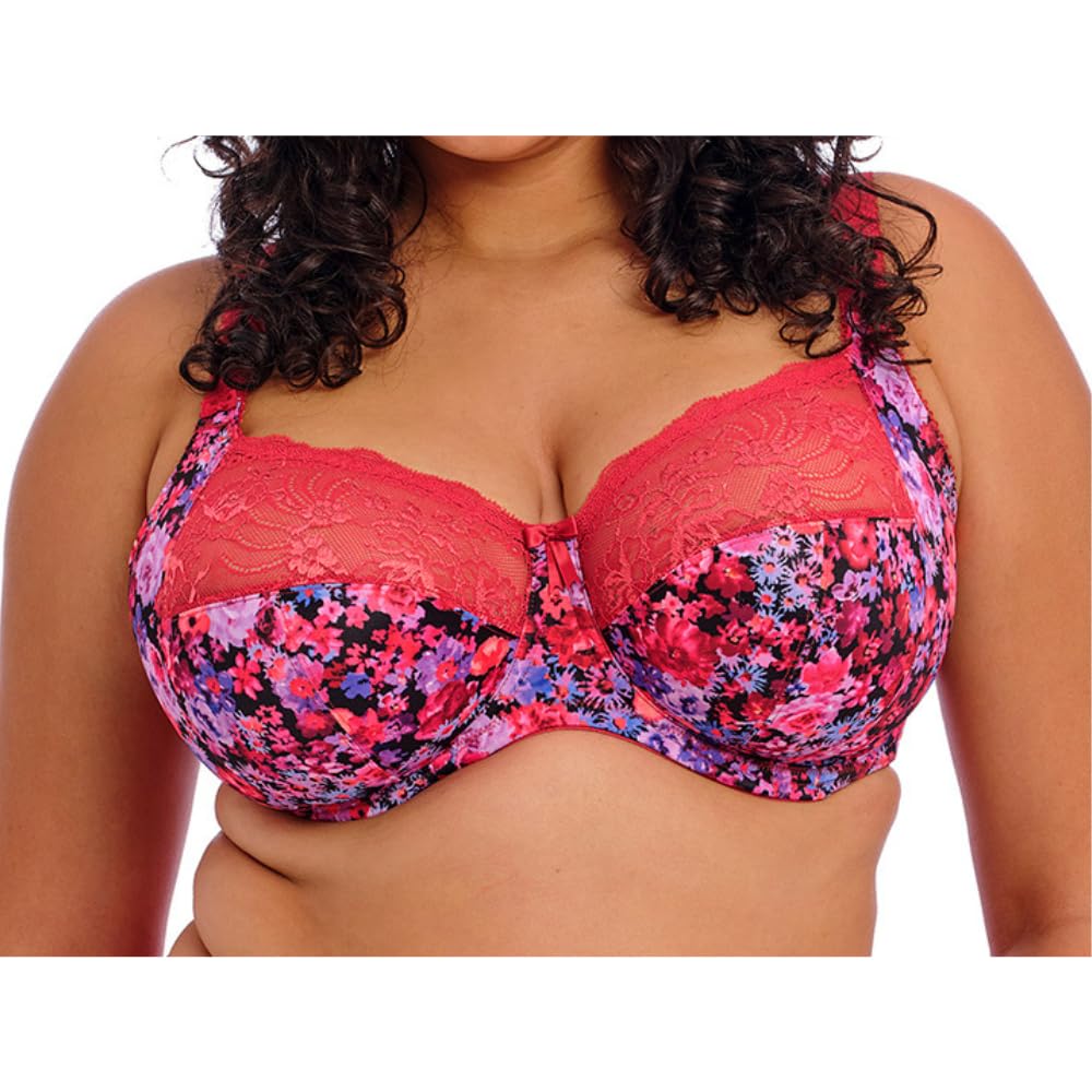 Elomi Women's Morgan Banded Comfort & Support. Three-Section Cup, Side Frame, Stretch Lace. Dd+ Bras