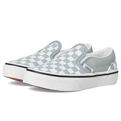 Vans Kids Classic Slip On (Little Kid) Kids Shoes Color Theory Checkerboard Pure Grey