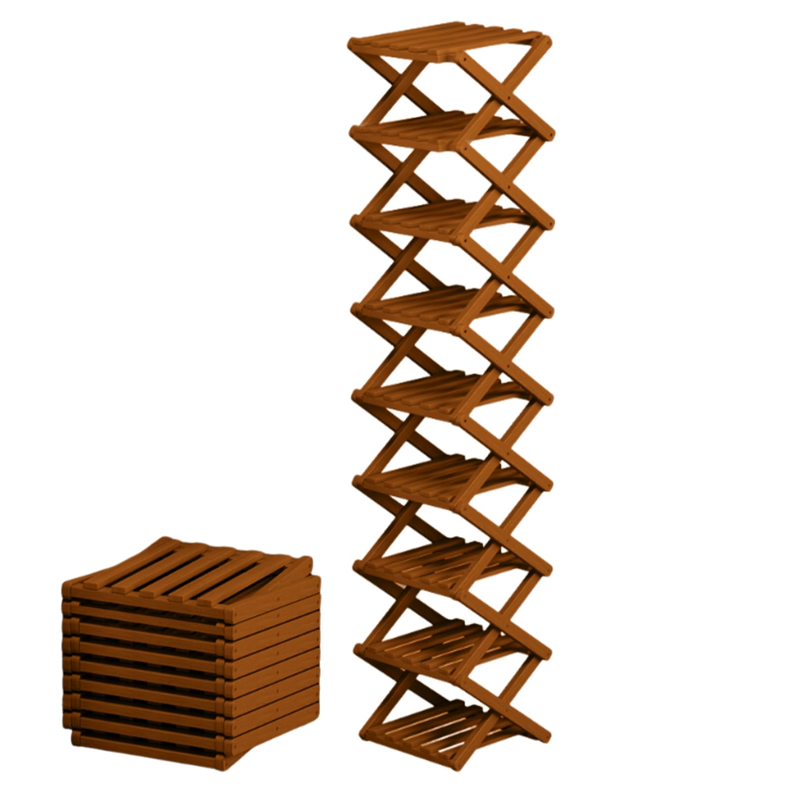 Genérico Scarpiera pieghevole organizer multi-livello per scarpe | Organizer verticale per scarpe per ingresso, camera, armadio, garage, atrio, bagno, soggiorno, appartamento
