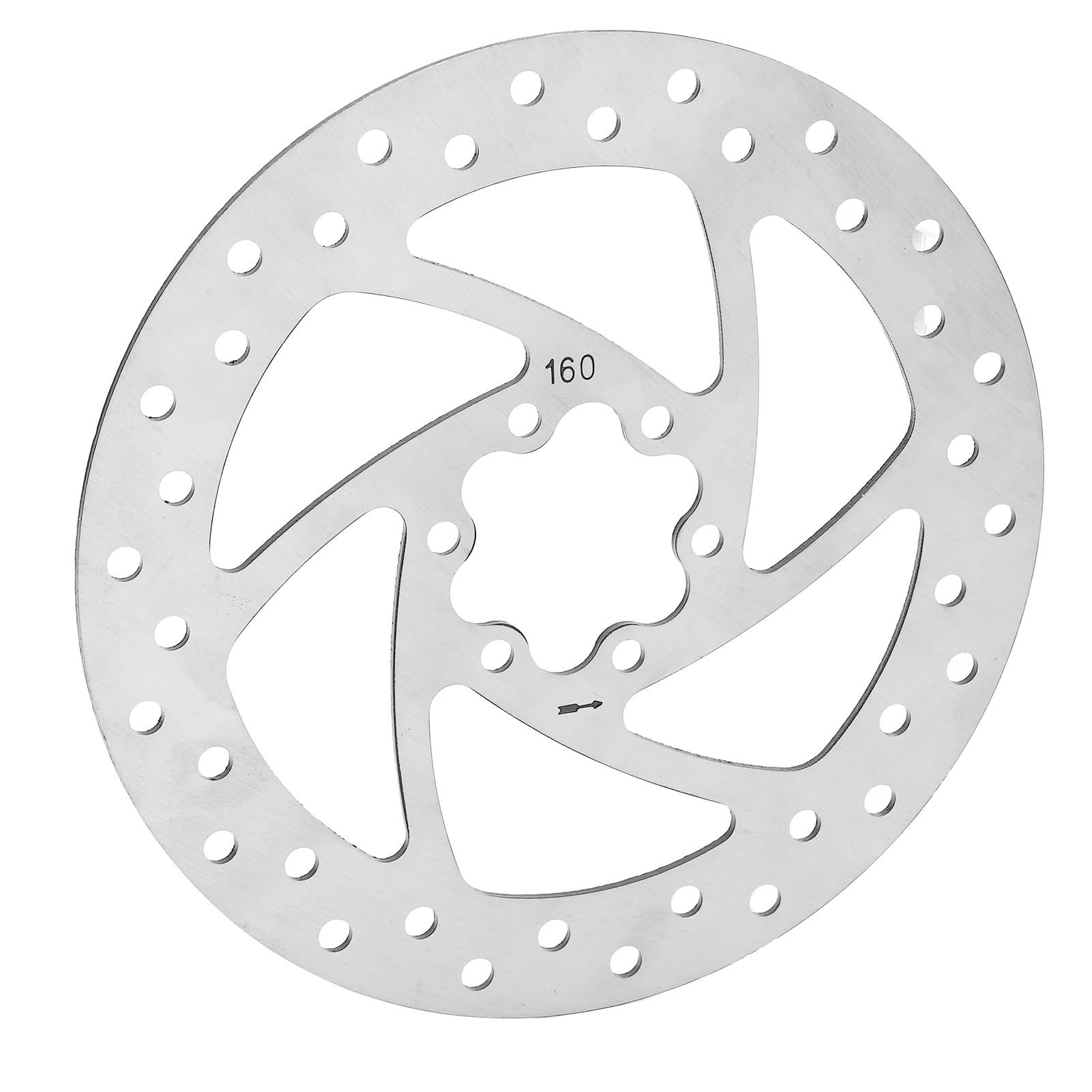 Mountain Bike Brake Disc Rotor, 120mm 160mm Disc Brake Rotor Flange Six Hole Round Bike Flange Disc Brake Rotor Replacement (160mm)