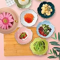 Vista 4 de Sakura - Juego de 4 platos de salsa de cerámica, platos de aperitivo de flor de cerezo, platos de degustación, platos para servir, condimentos