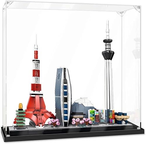 Miniatura 2 de Vitrina de acrílico para Lego 21051 Tokyo Skyline, a prueba de polvo transparente vitrina (juego no incluido) (0.079 in)