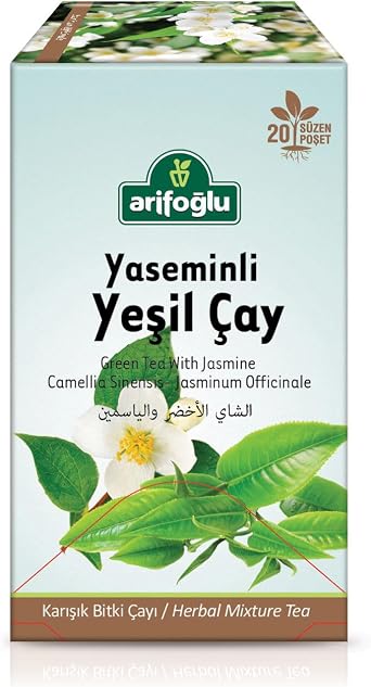 Arifoğlu Yeşilçay Yasemin 20-Piece Filtered Bag Tea