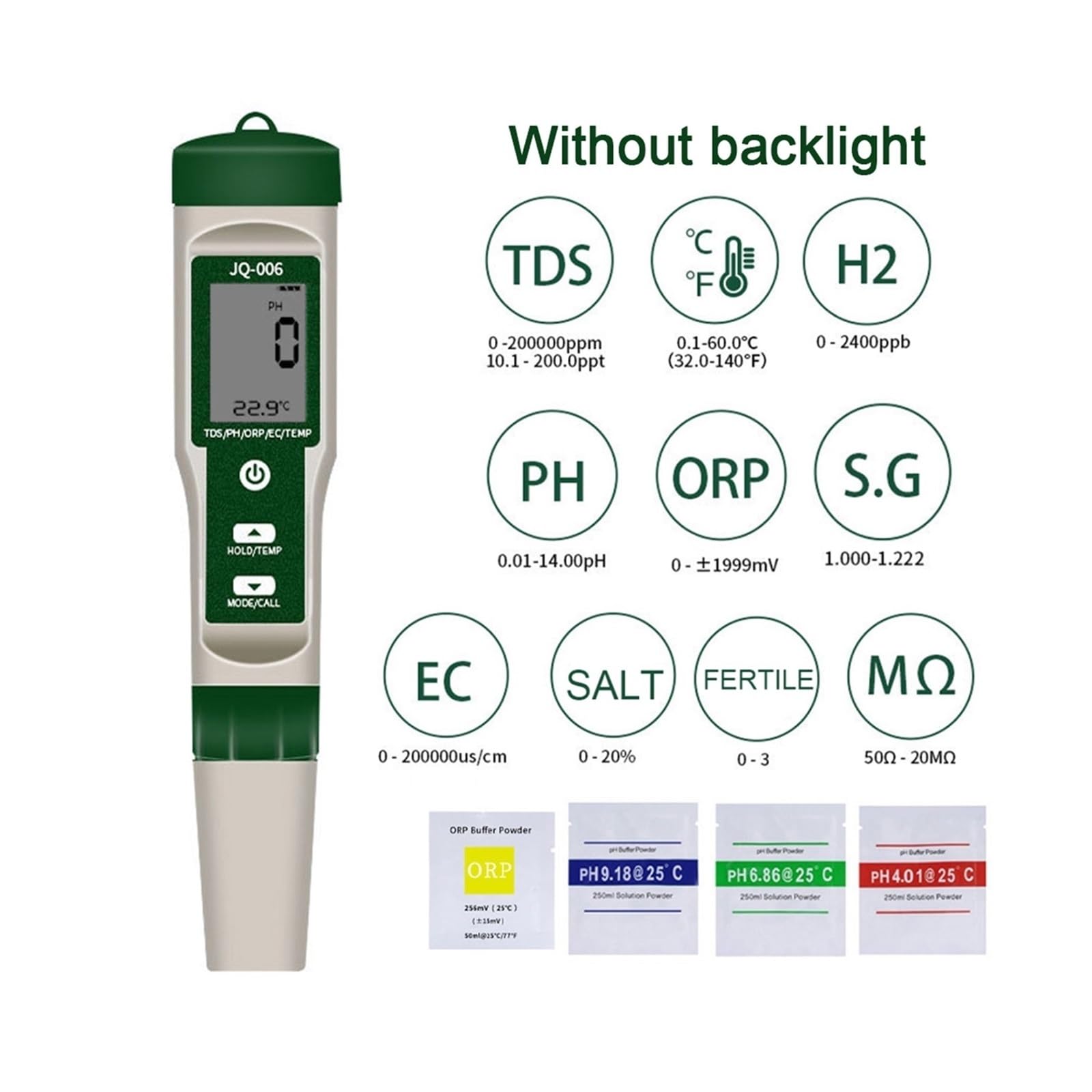 Misuratore di PH Digitale, YY-1030 Digitale Alimenti for Bambini PH Misuratore di Pasta Alcalimetro Formaggio Cosmetici Rilevatore a Matrice del Suolo(10 in 1 No Backlight)