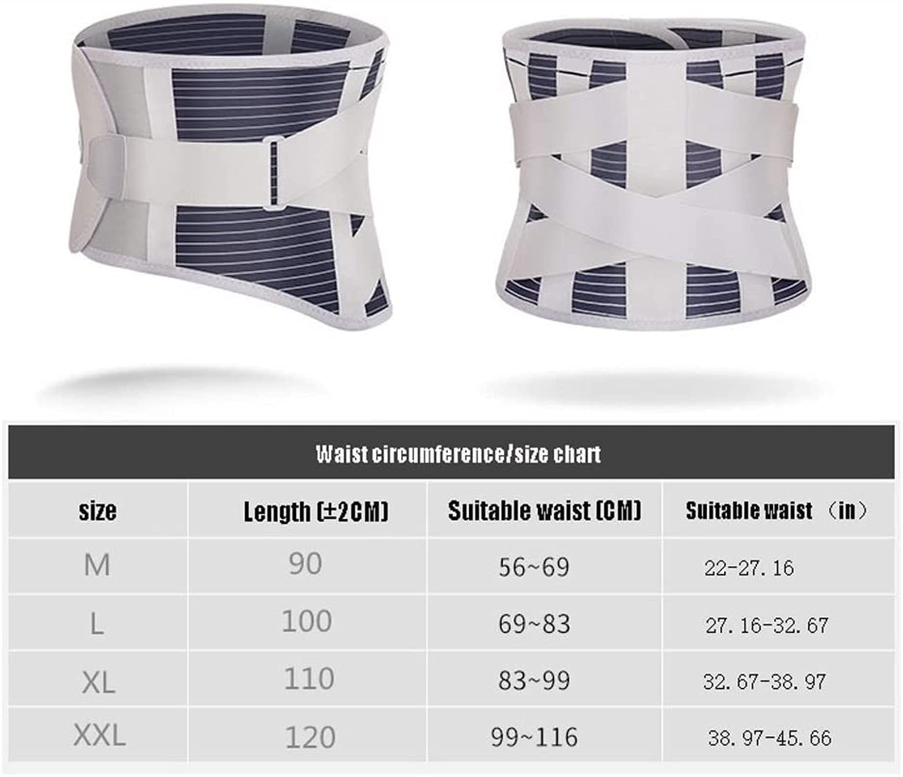 Cintura di sostegno lombare Tutore lombare per uomini e donne Protezione della cintura termica Sollievo per mal di schiena, ernia del disco, sciatica, scoliosi e altro (dimensioni : X-Large) ( XX