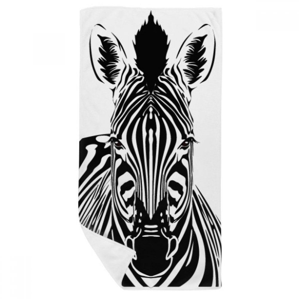 Serviette de bain douce zèbre de qualité supérieure 35 x 70cm aux finitions soignées