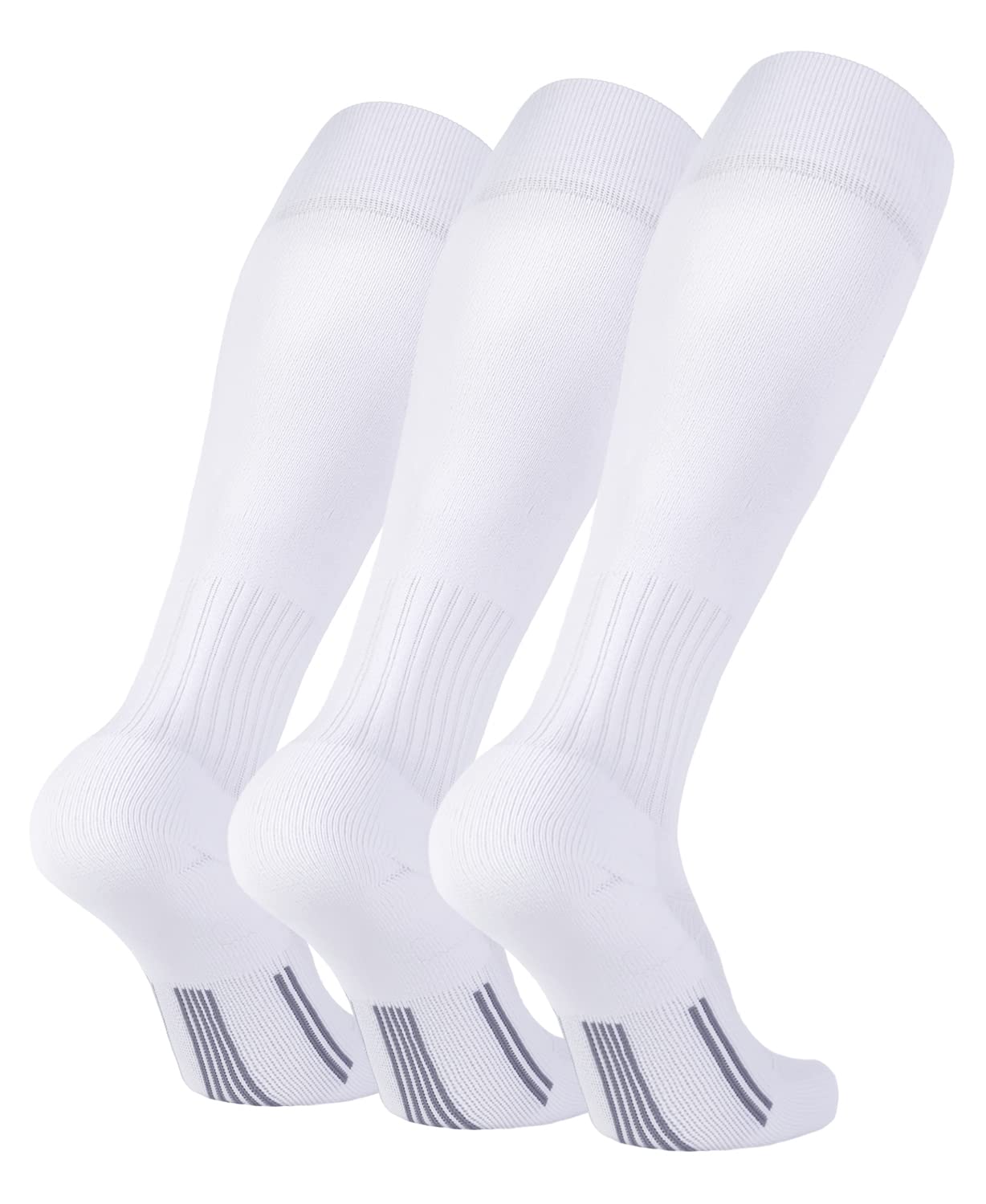 FITRELL 2/3 Pack Soccer Socks Baseball Softball For Youth Kids Boys Girls, Over-The-Calf Football Socks for Adult Men Women