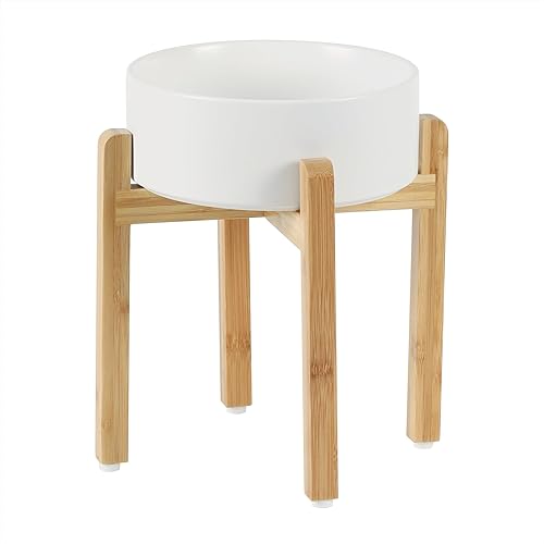 Miniatura 44 de Juego de 2 cuencos de cerámica de 5.1 pulgadas para perros y gatos, alimentador de alimentos y agua para perros de razas de juguete, gatitos, gatos,