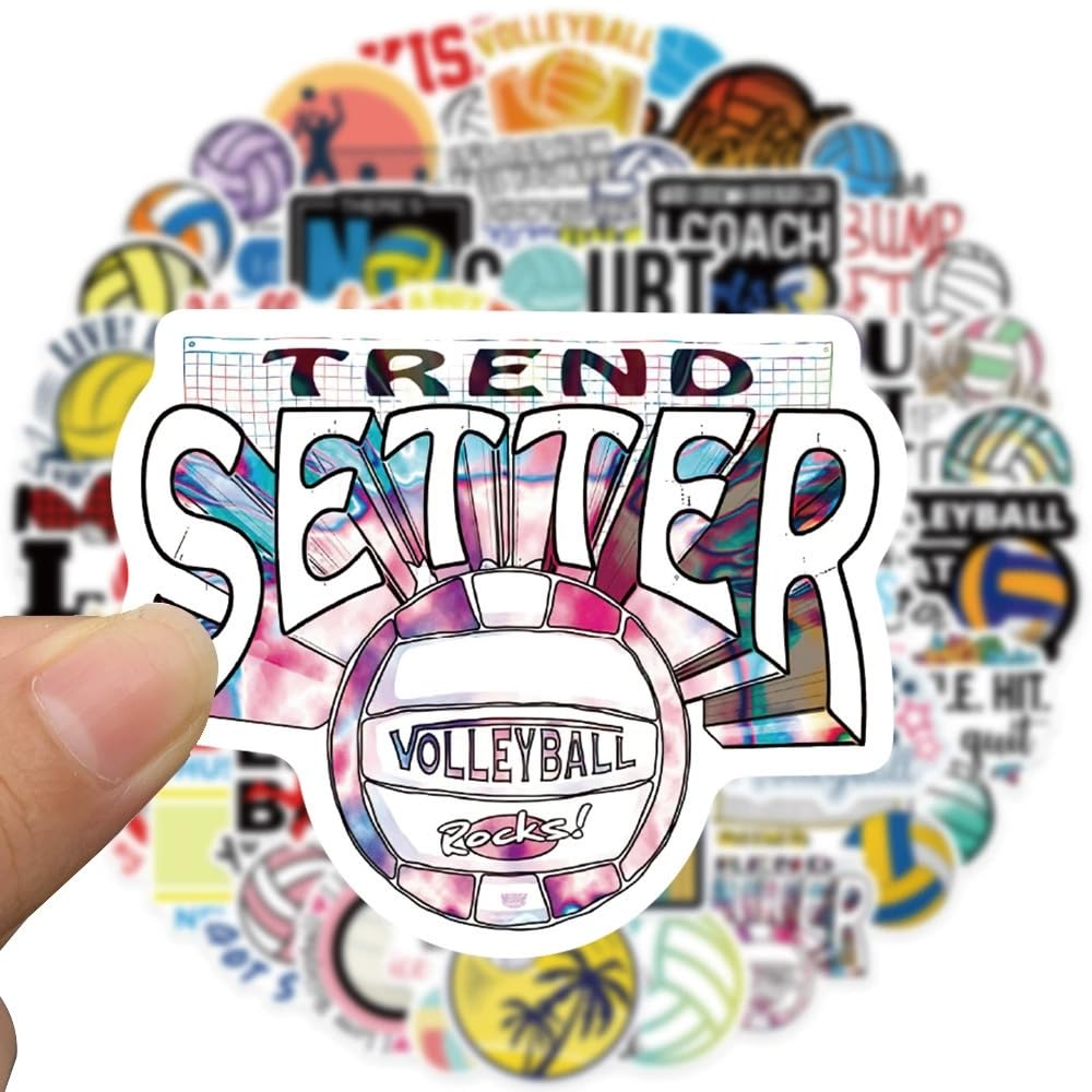 Volleyball Vinyl Stickers,Motivational Volleyball Graffiti Stickers,Vinyl Waterproof Sticker for Kids Teens Girls,for Phone Laptop Bottles Skateboard Computer Phone Luggage Guitar Gifts Sticker - Image 4