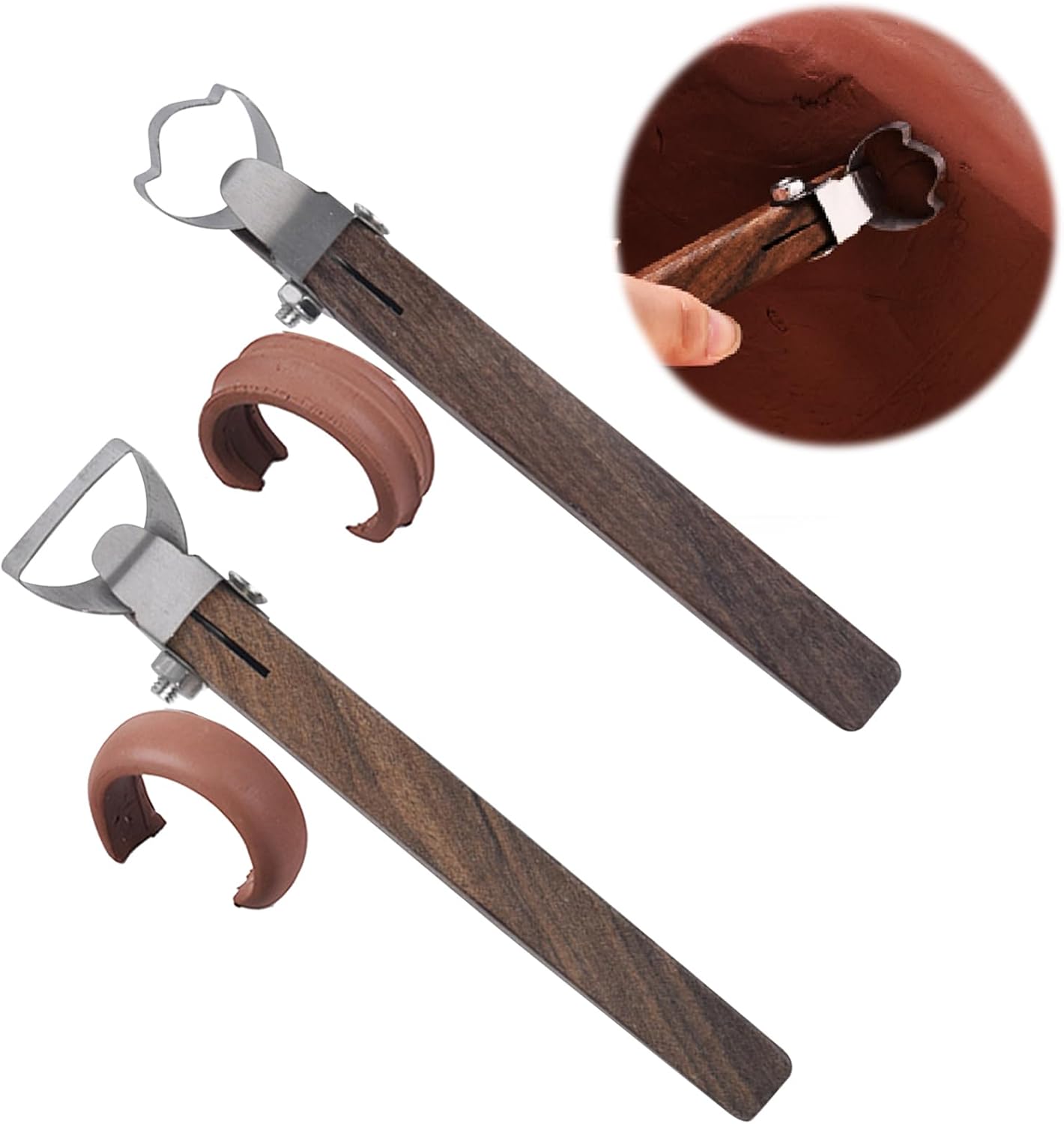 Pottery Tools Set of 2, Pottery Handle Making Tool,Ceramic Teacup