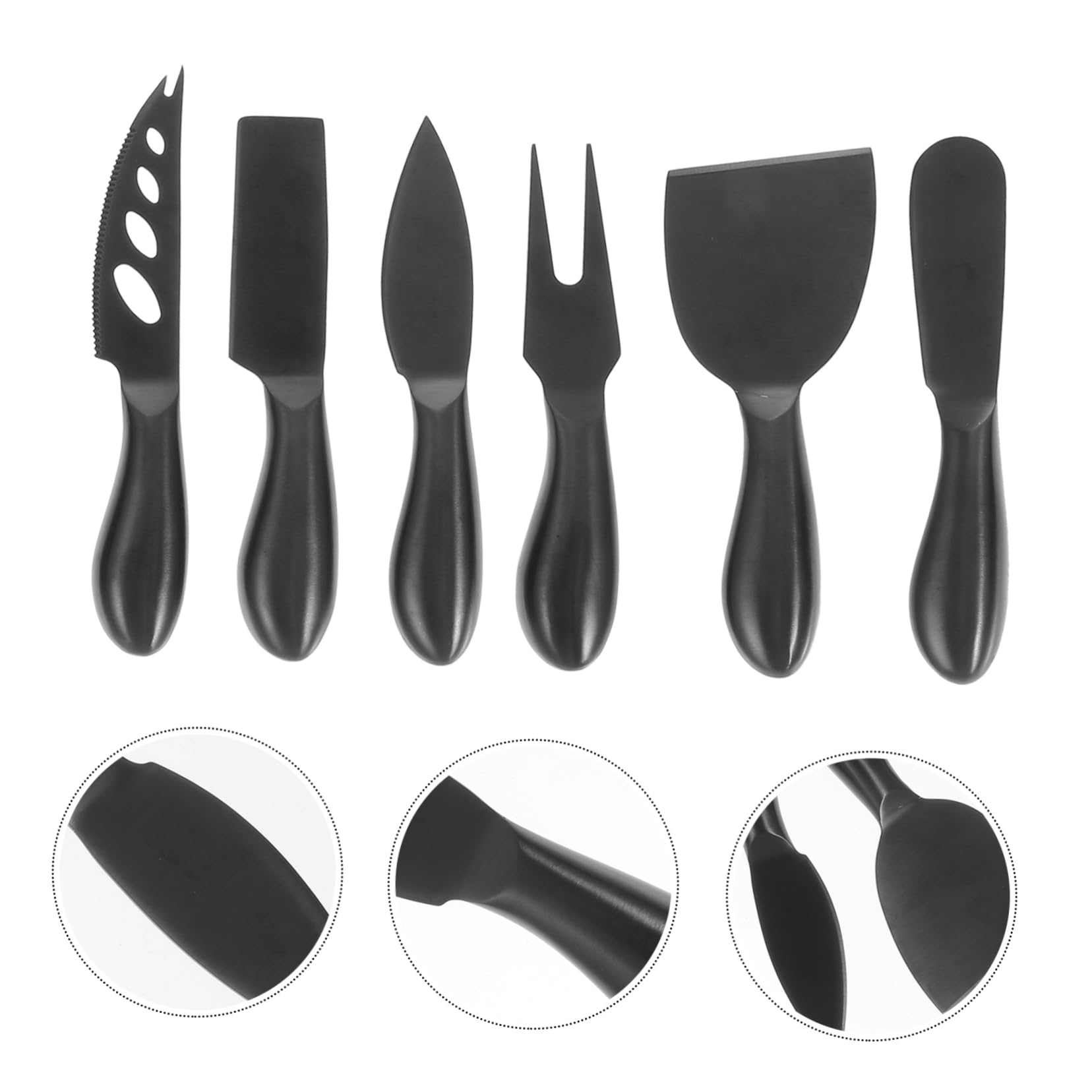 Mikinona 6 Stück Edelstahl Käsemesserset Käseschneider Mit Ergonomischem Griff Küchenutensilien Zum Käse Schneiden Und Servieren