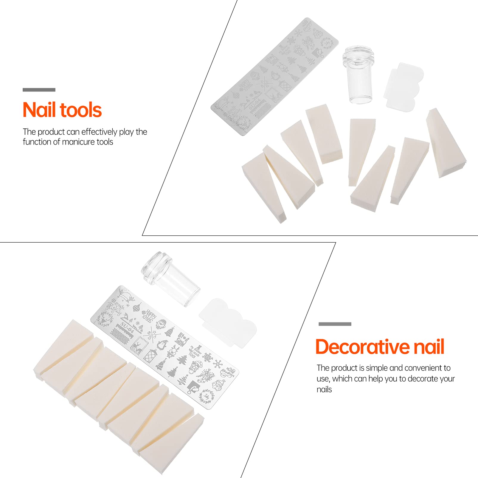 FRCOLOR 4juegos Plantillas De Estampado De Uñas Creativas Herramientas De Arte De Uñas Para Manicura Fiestas y Eventos