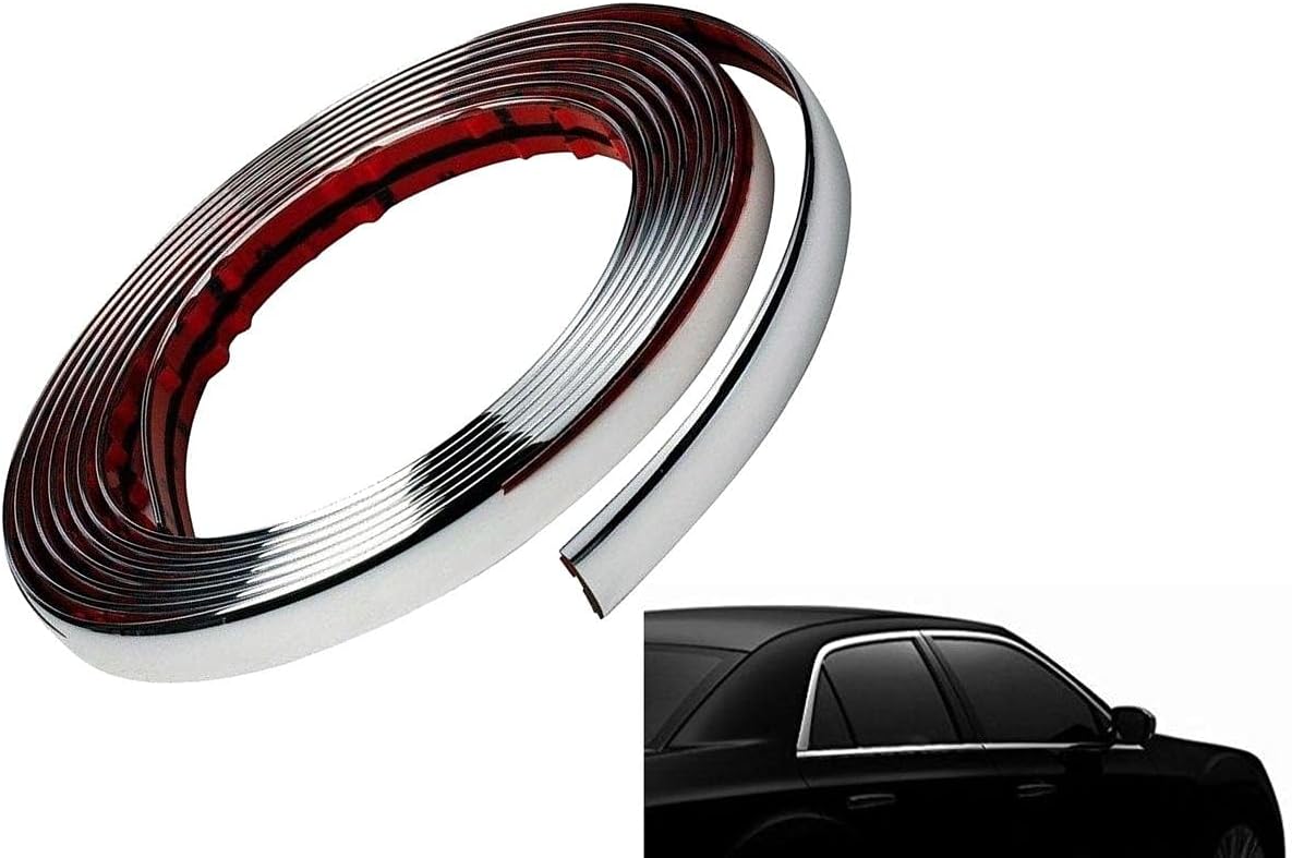 CB15M10 Car Side Window Door Beading A1 Quality Stylish Beading Roll Size 15mm Meter 10 Chrome For Nissan Sunny