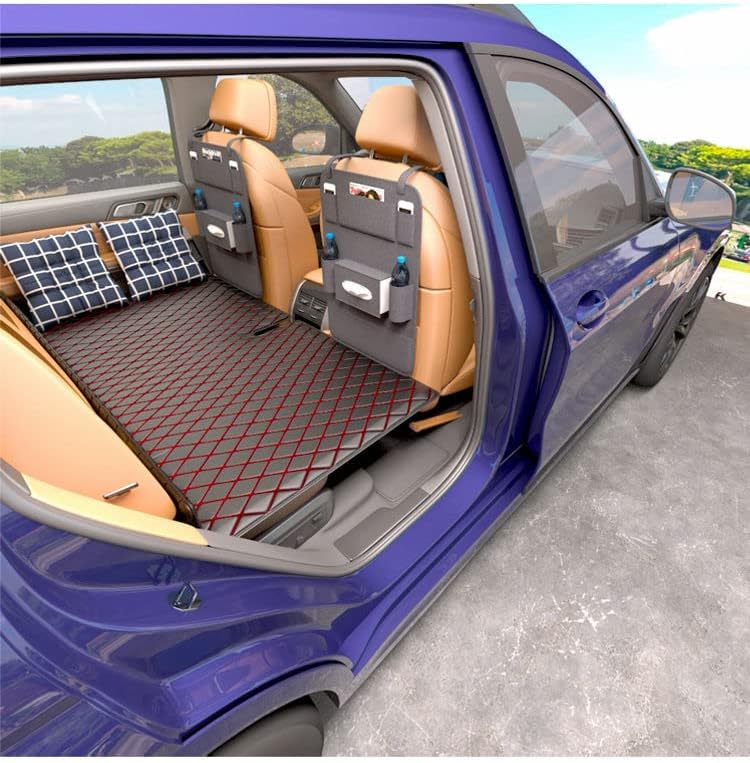 Miniatura 8 de Colchón de coche no inflable, plegable de doble cara, portátil, para campamento, asiento trasero, almohadilla para dormir, cama de viaje para SUV,