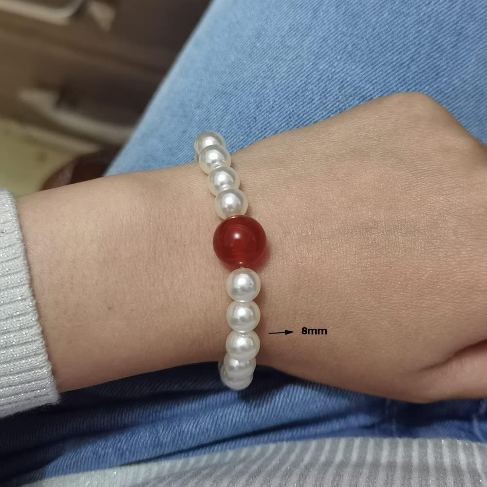 INSPIRELLE 1200pcs 8mm Ivory Art Faux Pearl Beads ABS Round Loose Spacer Beads for DIY Craft Necklaces Bracelets Jewelry Making - Image 4