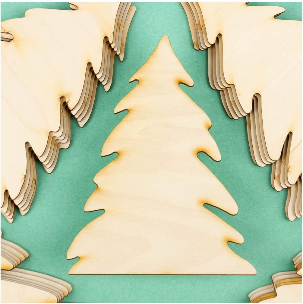 Unfinished Wood Front Facing Deer Cutouts Set of 24 by Factory Direct Craft - Made in The USA for Christmas Decorating, Crafts and DIY Projects (5 Inches High)