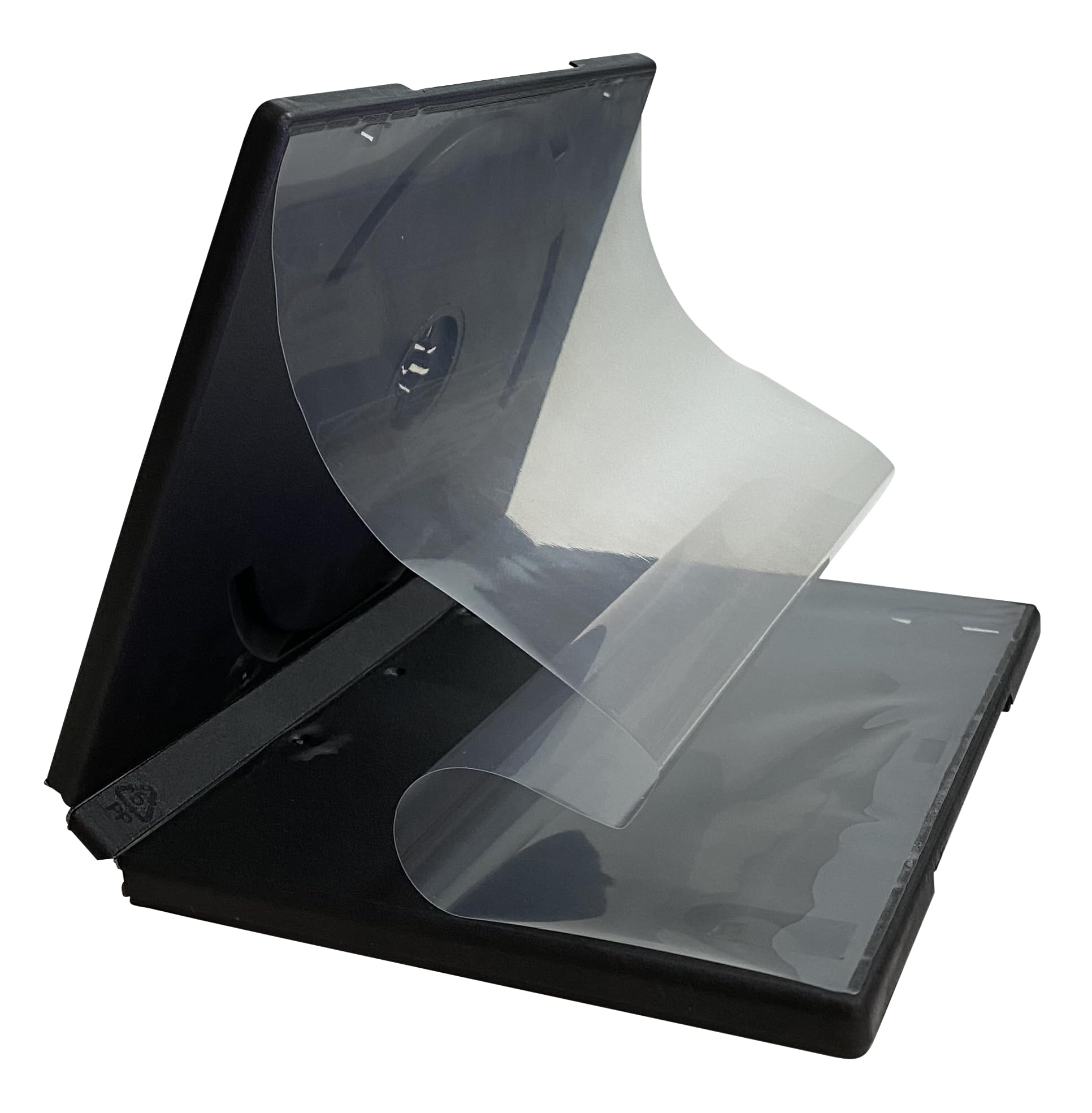 Mediaxpo Custodie standard per DVD, film singolo, 14 mm, trasparenti, con clip comode, confezione da 25