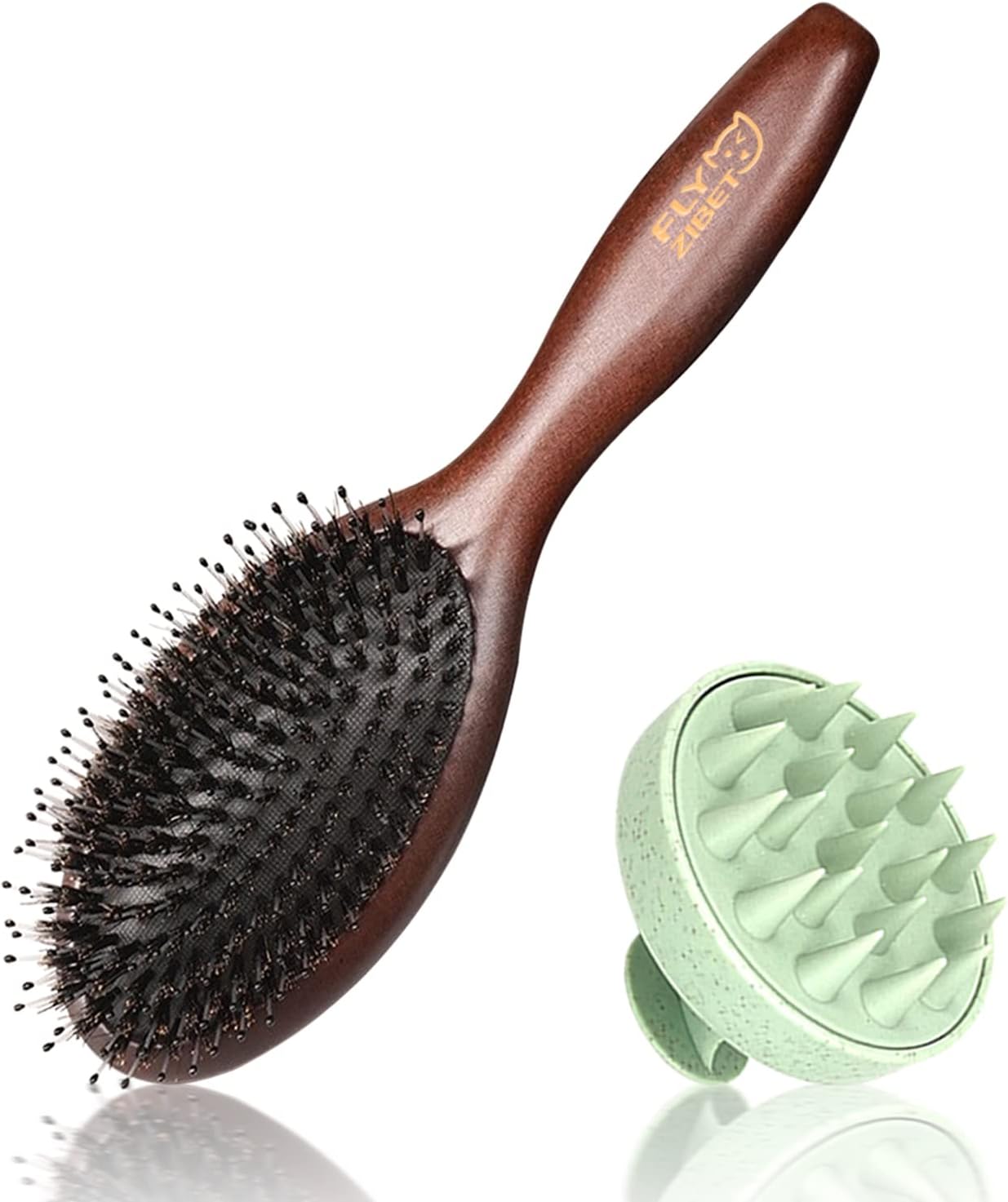 Boar Bristle Hair Brush, Hair Brush for Women Men Kids, Detangler Brush