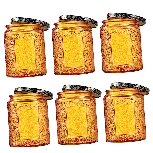AUTSUPPL 6pcs Candle Jars Scented Candle Containers for Aromatherapy for Home Yoga and Special Occasions