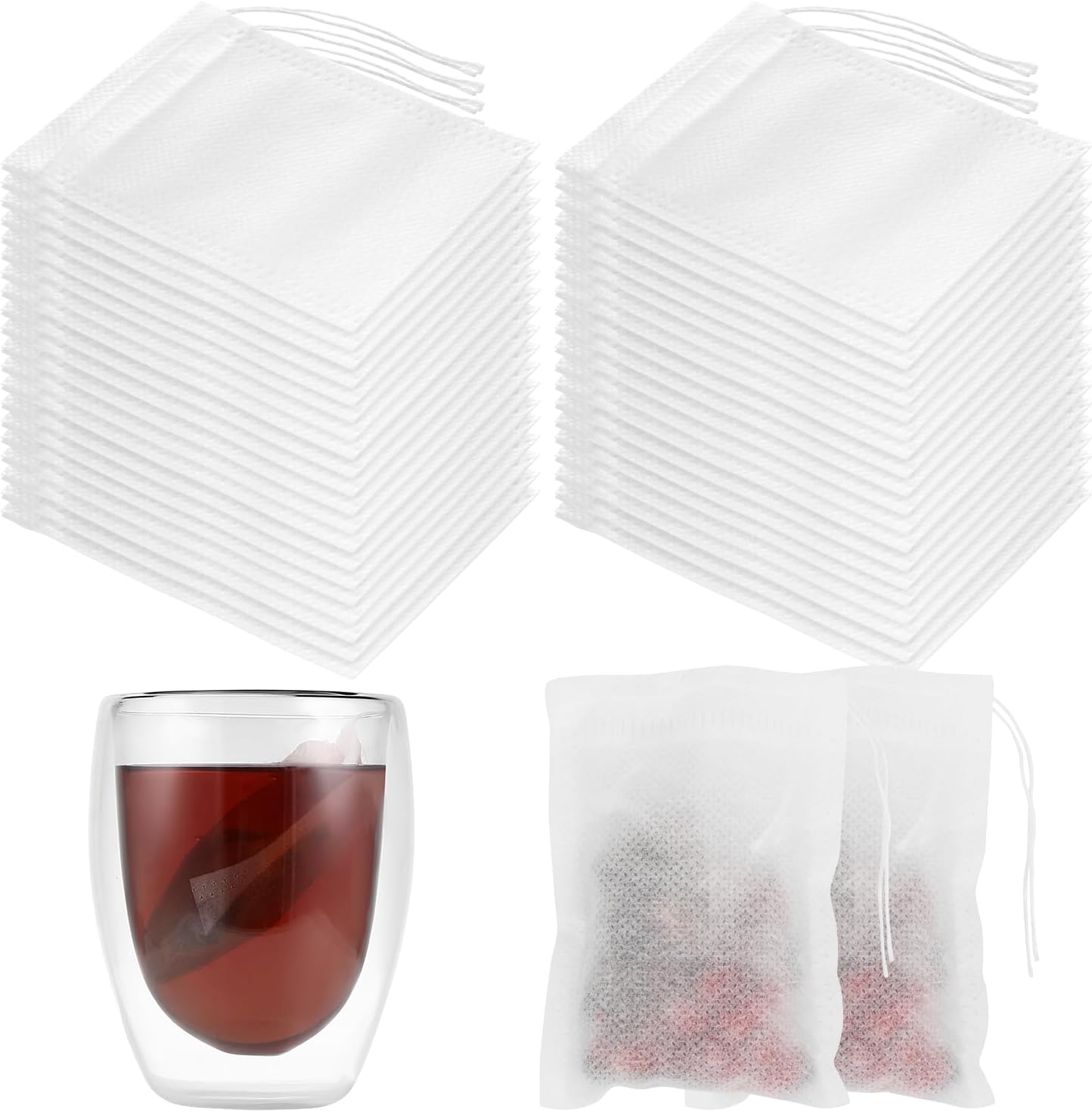 Newaner 300 Stück Teefilter Papier Für Losen Tee, 7 X 9c Teebeutel Für