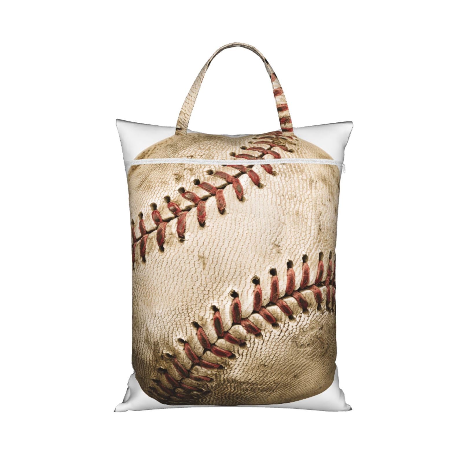 Large Travel Laundry Bags,Baseball 1 Print with Handle Foldable Laundry Bag for Holidays Gym Swimming and Family Trips, 1Pcs