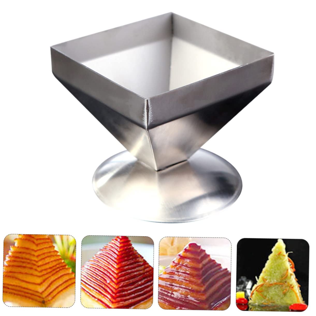 Ciieeo 3 Piezas Molde de carne pagoda molde para pastel de gasa vajilla porción redonda molde de bola de arroz moldes zongzi cozinha kitchen molde para cocina molde de acero inoxidable