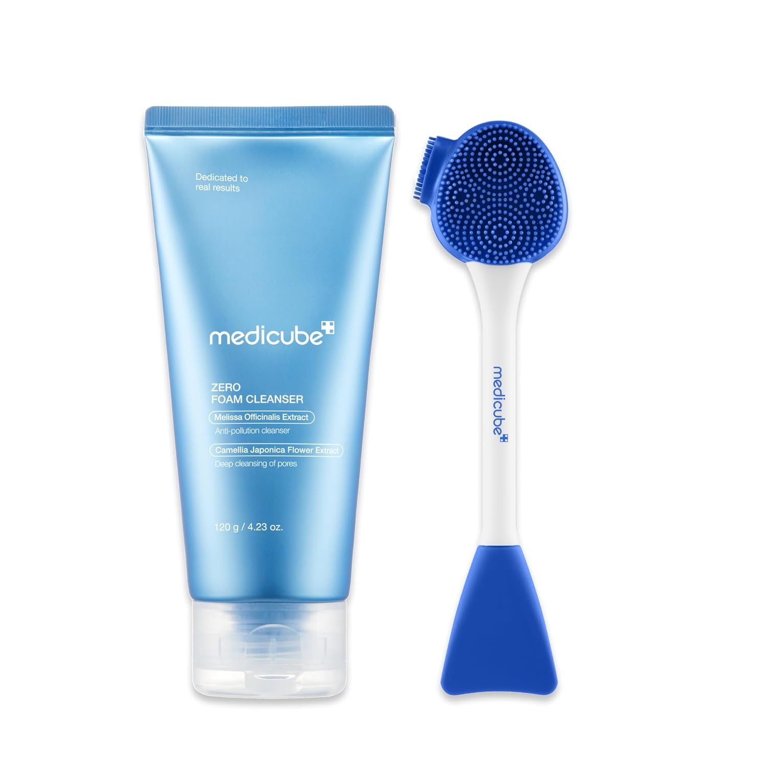 medicube Zero Foam Cleanser and Pore Brush Set | Deep Pore Cleansing for Fresh, Clear, and Smooth Skin