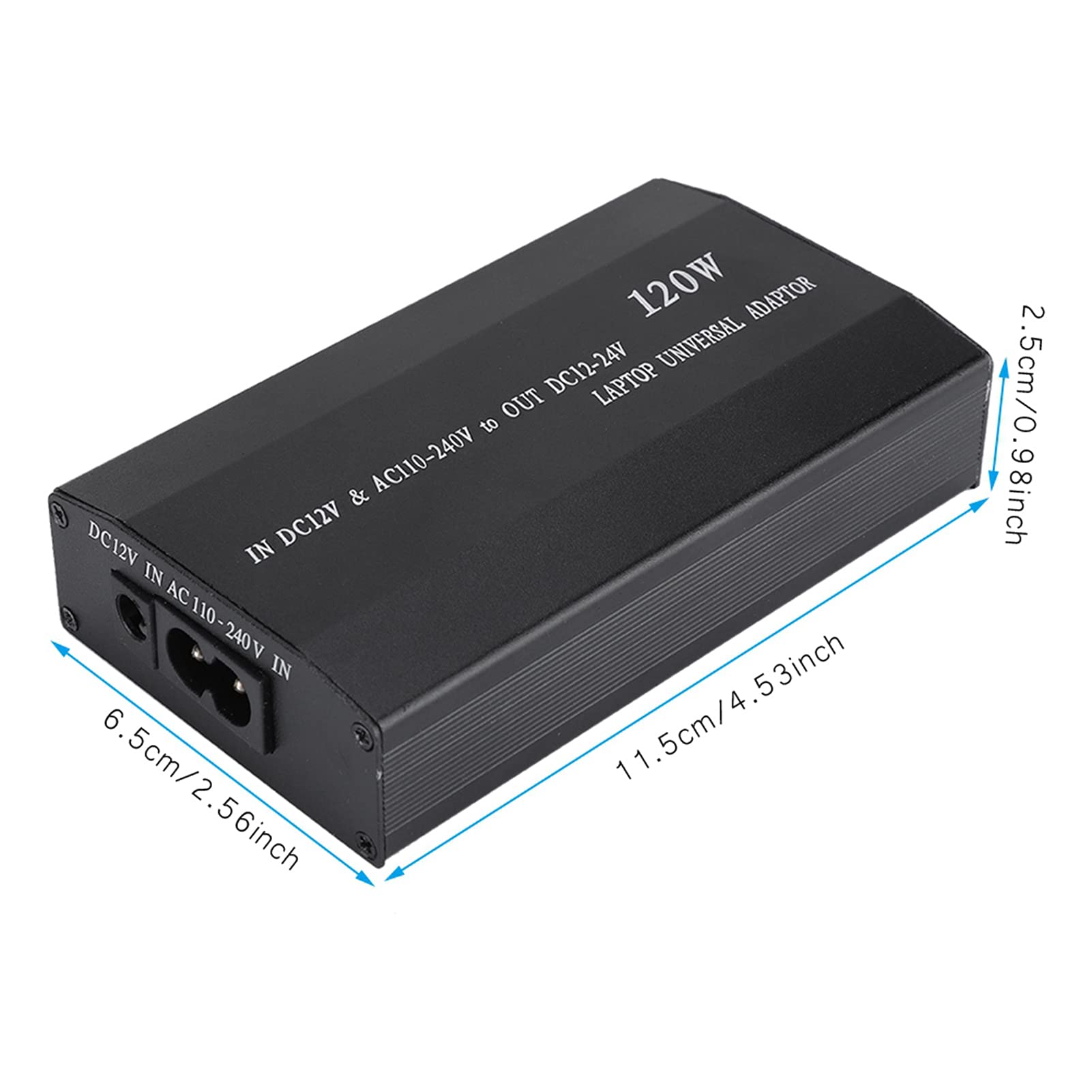 Adattatore universale, adattatore per notebook, adattatore di alimentazione per computer, adattatore di alimentazione universale per notebook da 120 W per uso domestico/auto con 34 connettori(ME)
