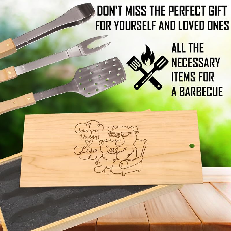 Set de Parrilla Personalizado para Padre con 3 Piezas miniatura 6