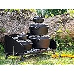 Petromax Outdoor Cooking Table for Dutch Ovens, Steel Camping Cookware Stand with Windbreak and Hooks, Holds Up to 220 Pounds, 17.7" x 35.4" - Image 5
