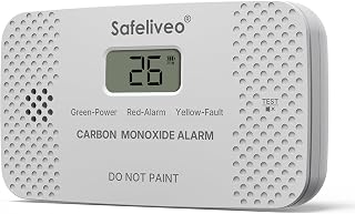 Safeliveo 10 Jahre Kohlenmonoxidmelder, Mini CO Melder, Hellgrau, 1 Stück