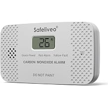 Safeliveo 10 Year Carbon Monoxide Detector Mini CO Detector Light Grey Pack of 1