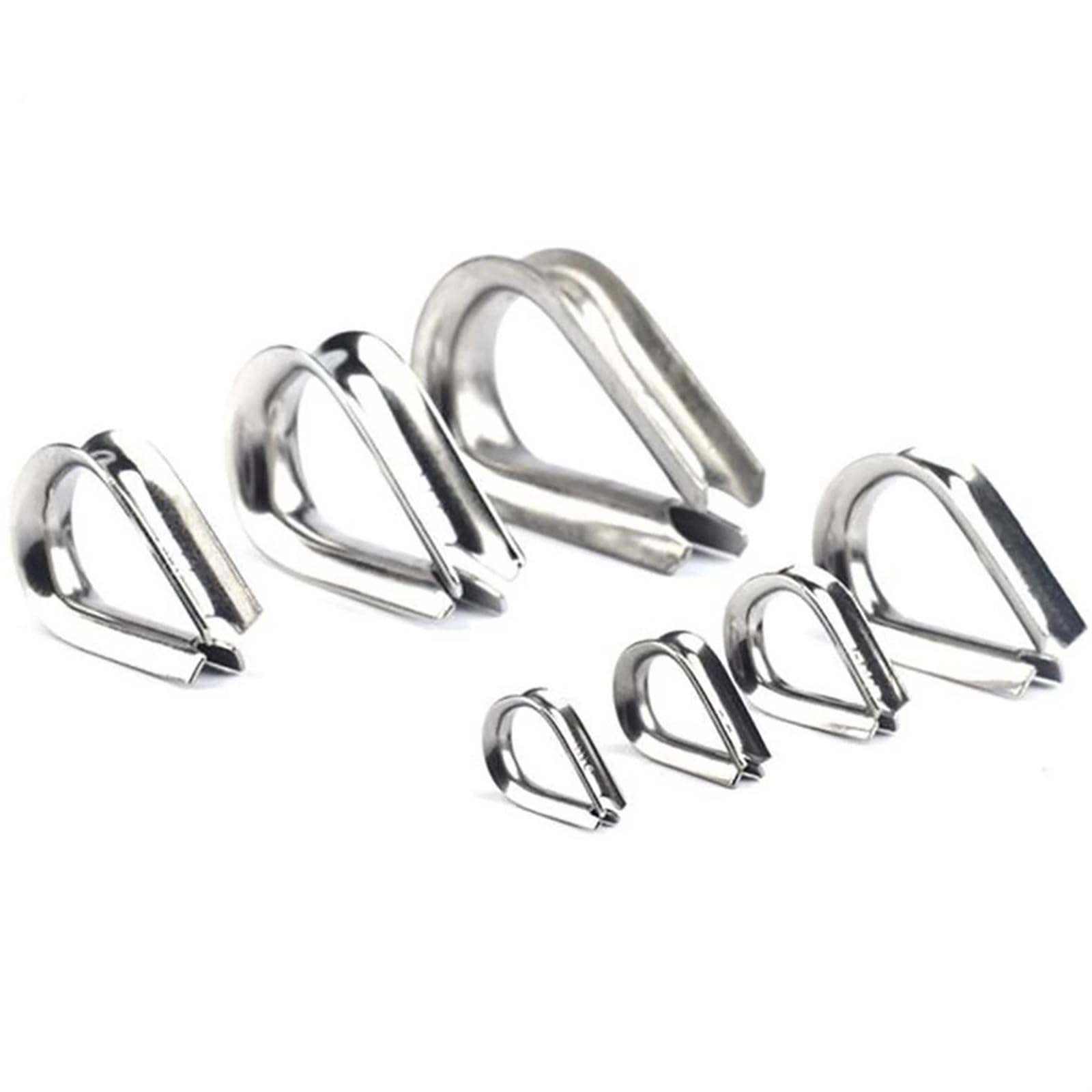 Manchons de câbles Serre-câble, Serre-Fils, 10 pièces M2-M32 cosses Anneau de Serrage 304 en Acier Inoxydable Triangulaire Poulet Coeur Anneau câble Manchon de Protection Accessoires