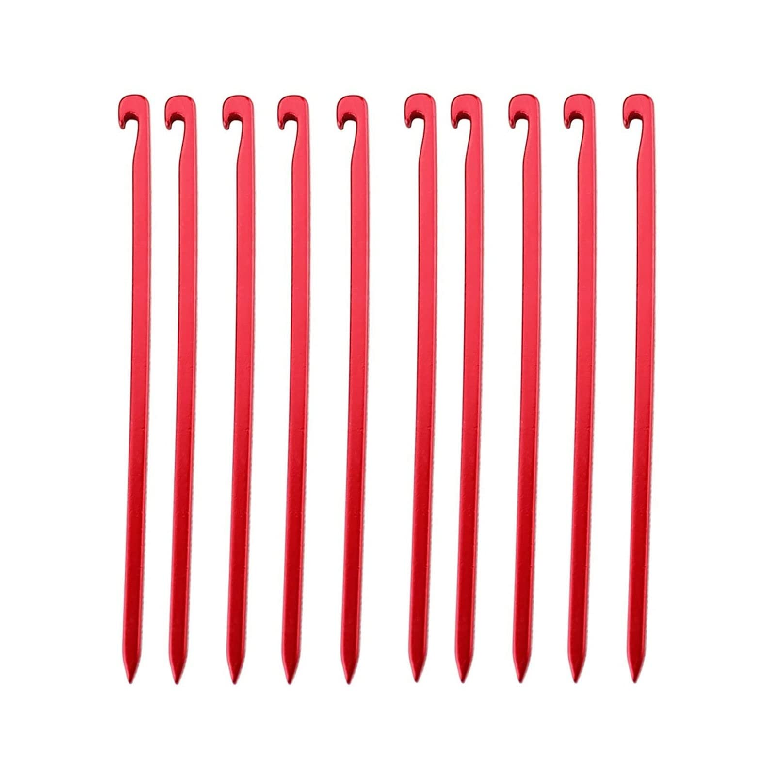 Piquets de Tente en Aluminium, piquets de Tente 10 pcs/lot piquets de Tente en Alliage d'aluminium de 16 cm, Camping en Plein air pour Le Camping, la randonnée, la randonnée (Couleur : Argent) (