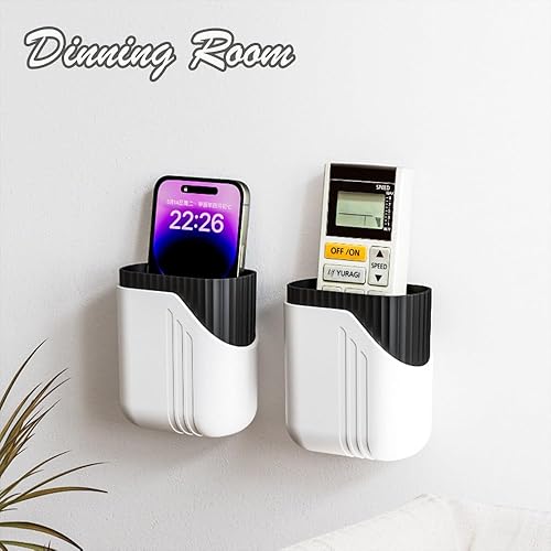 Miniatura 5 de MRPAPA Paquete de 2 organizadores de almacenamiento de pared desmontables con agujeros de drenaje, 3.5 x 2 x 4 pulgadas, adhesivo fácil de limpiar,