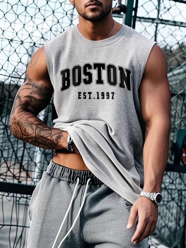 Image of The Modern Soul Men Cotton Blend Athletic Gym Tank Tops Sleeveless Sports Vest