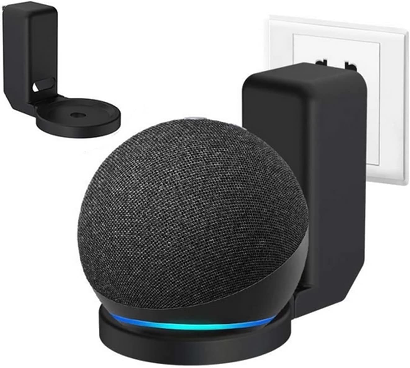SKEIDO Outlet Wall Mount Holder Stand Hanger For Amazon Alexa Echo Dot 4 4th Gen Space Saving Accessories Without Messy