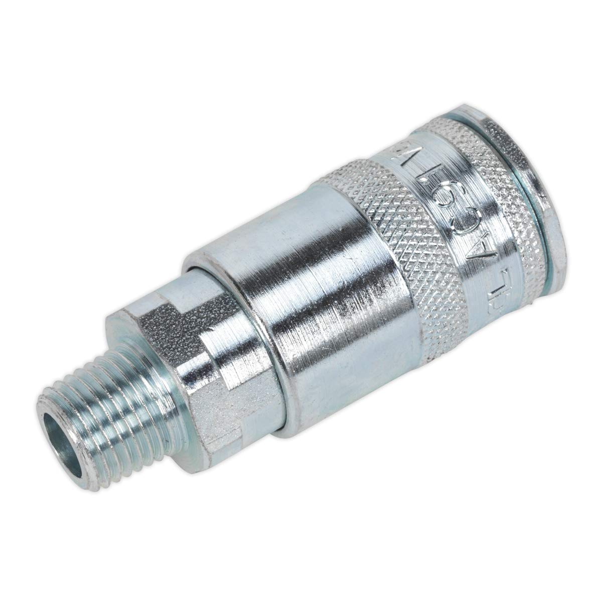 Sealey Coupling Body Male 1/4""BSPT Flow Rate 100Psi Air Line Fittings/Couplings