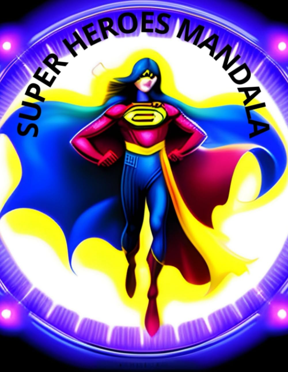 Super Héroes - Libro de mándalas para colorear adultos con rotuladores - Libro para colorear mándalas de Super Héroes ( nivel difícil)