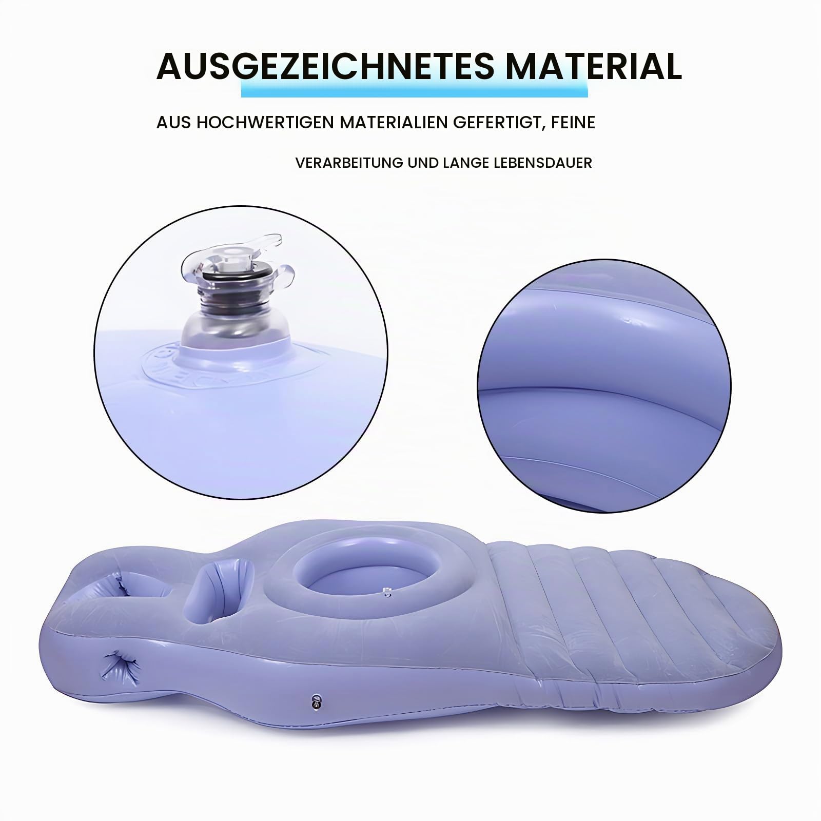 Aufblasbares Schwangerschaftskissen, Yogamatte Für Schwangere Mit Loch, Bequeme Beflockte PVC Luftbett Für Schwangere Frauen, Schwangerschaftskissen Zum Schlafen, Brown