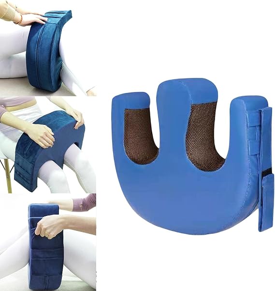perfk Bedridden Turning Device PU Leather Shaped Turn Over Cushion for Patients Disability Aids, Equipment, Body Nursing, Blue.