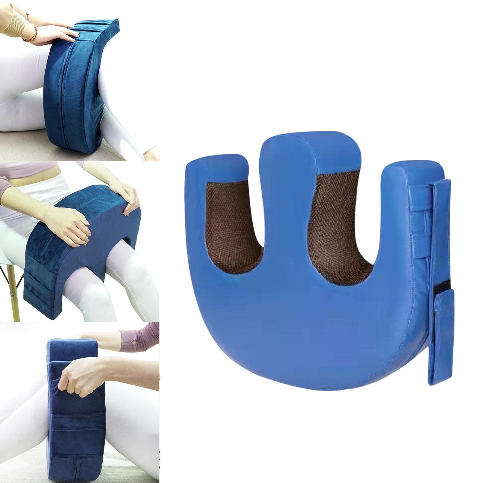 Coussin de Retournement pour Patients Alités avec Support en U, Bleu