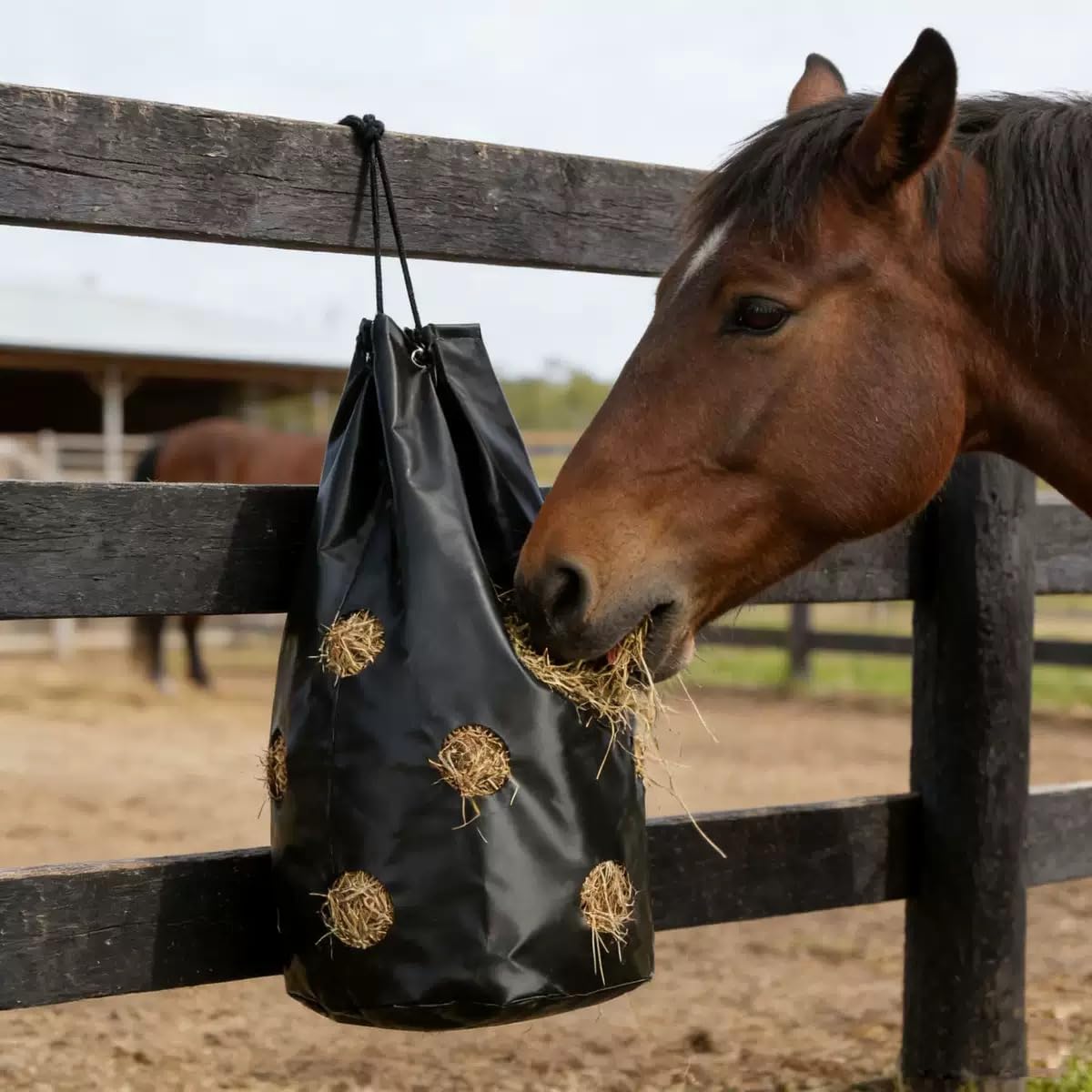 Heunetz für Pferde,70 x 40cm Heusack für Pferde,Heubeutel für Pferde 88L Haybag,Heusack,Heunetz für Ponys alte Pferde Ziegen Tiere,Fressen zu verlangsamen und reduziert Futterverluste