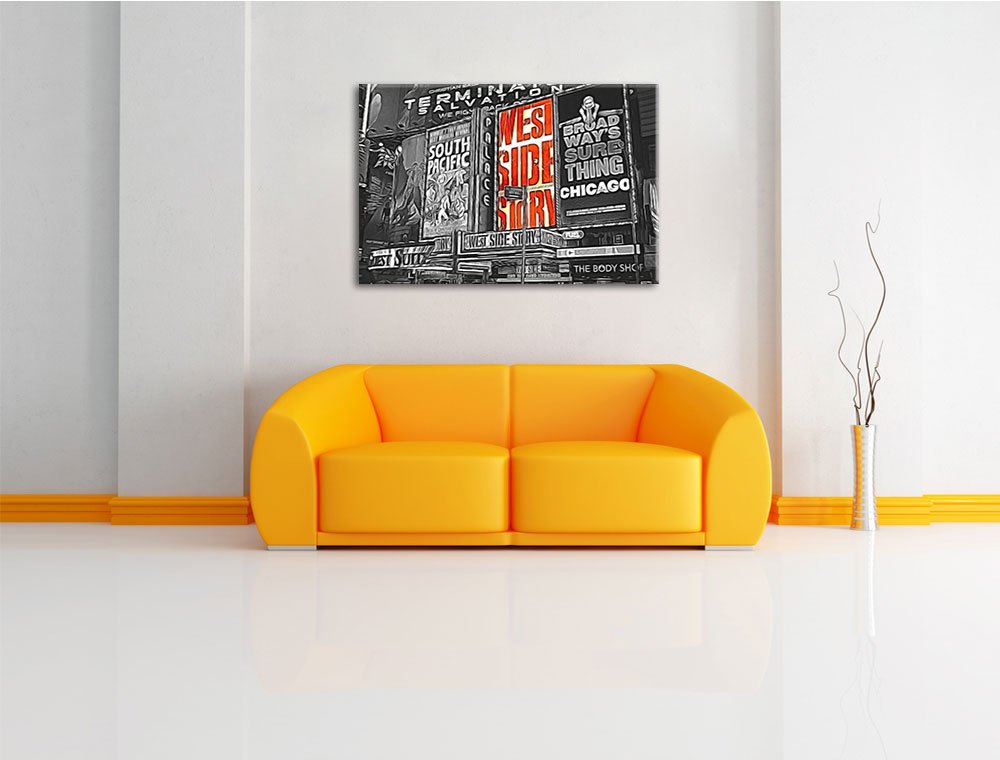 Programma della famosa Broadway Stampa su tela 120x80 cm artistica murale