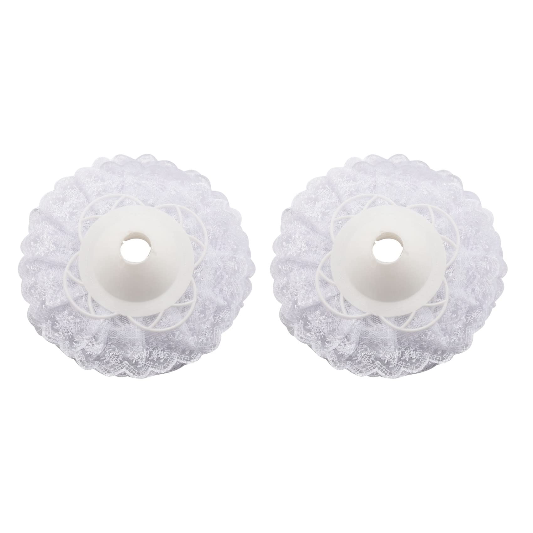Hndhbfgrt 12Pcs Lace Bouquet Collar, Lace Collar DIY Bouquet Holder Wedding Bridal Bouquet Collar White Lace Decoration