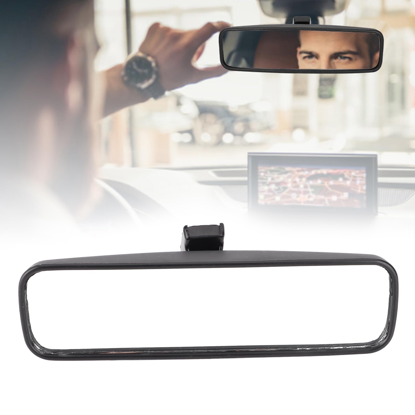 Rétroviseur intérieur facile à installer grand angle de vue intérieur 814842 miroir de pare-brise, haute ténacité 107 adapté pour