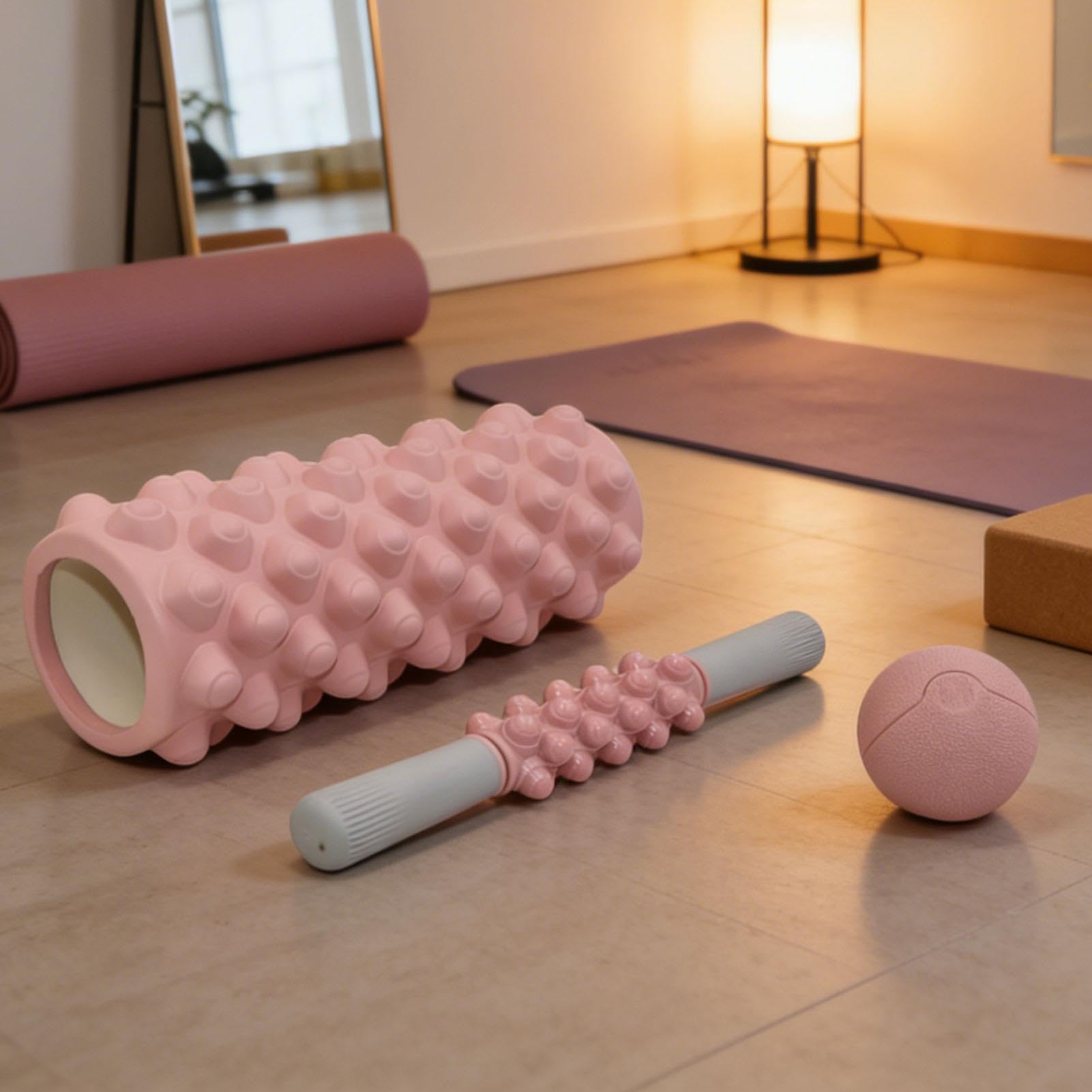 Massagerolle aus Schaumstoff, hohe Dichte, für die Erholung nach dem Training, für Yoga, Fitnessstudio, Zuhause, Reisen, Büro, Schlafsaal