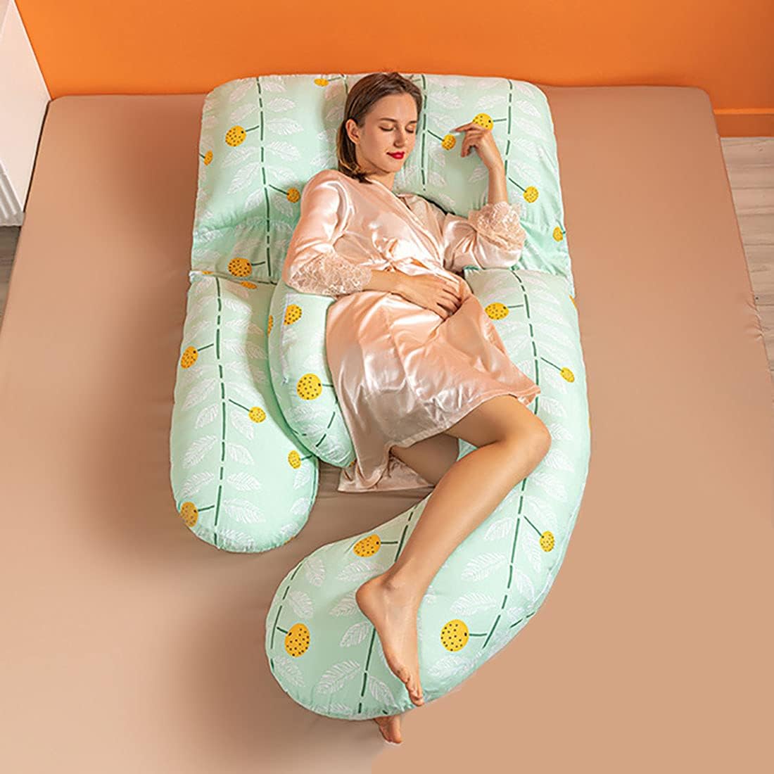 U Shape Pregnancy Pillow Multifunctional Cozy Full Body Maternity Pillows Best Mom Gift for Pregnant Women Sleeping